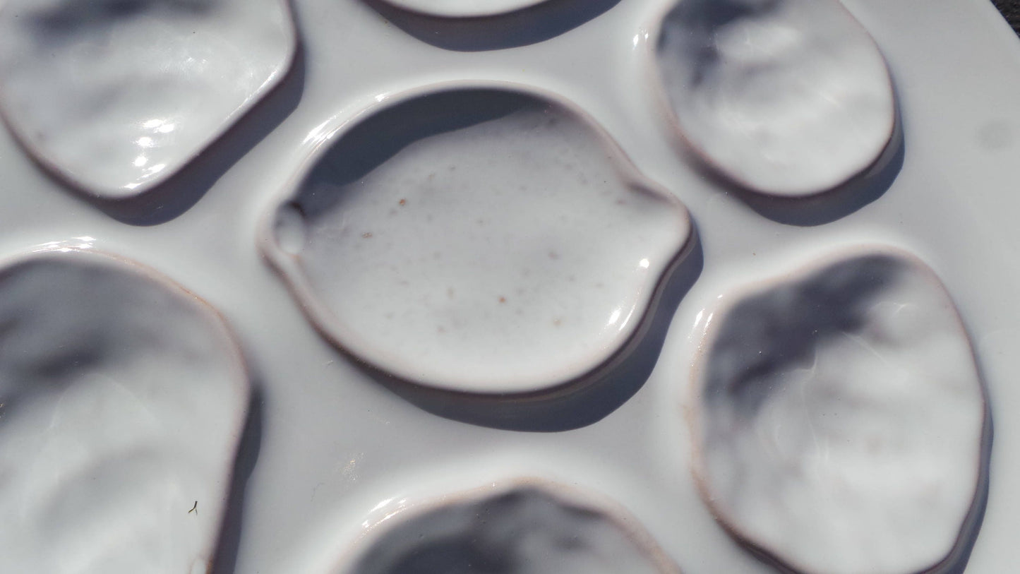 Nidervillers French Vintage Shellfish Oyster Mussel Coquille Plate Made in France Seafood Plate Fabulous Quality Fully Marked