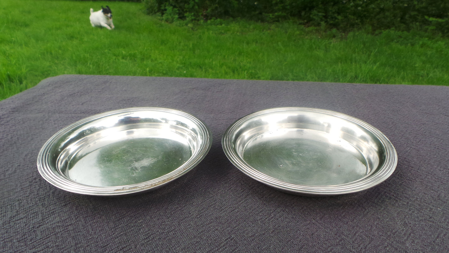 Alfenide Two Bottle Coasters Goat Mark J Casses et Cie Silver Plate Wine Coasters Quality Wine Bottle Coasters Champagne Coasters