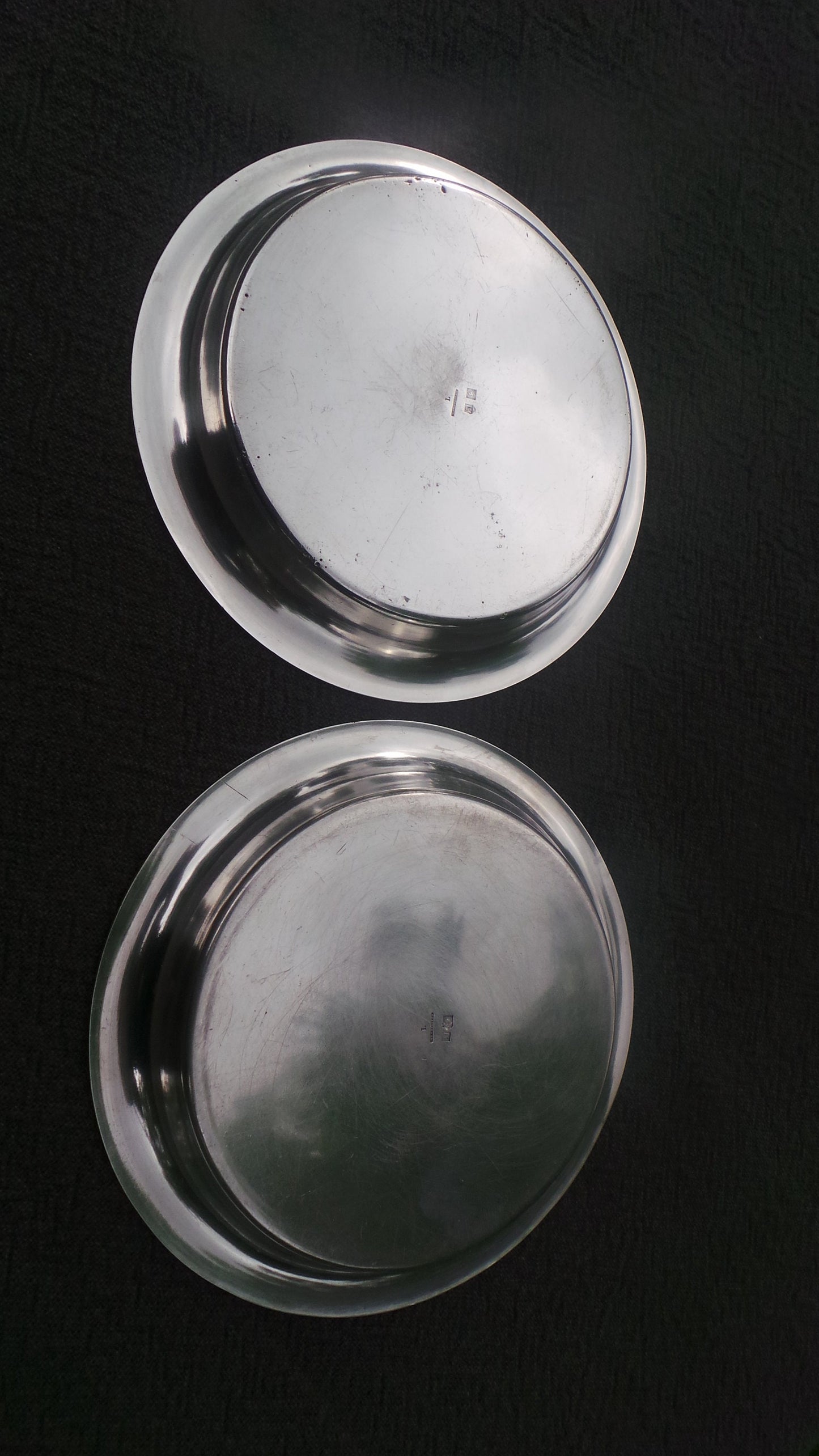 Alfenide Two Bottle Coasters Goat Mark J Casses et Cie Silver Plate Wine Coasters Quality Wine Bottle Coasters Champagne Coasters