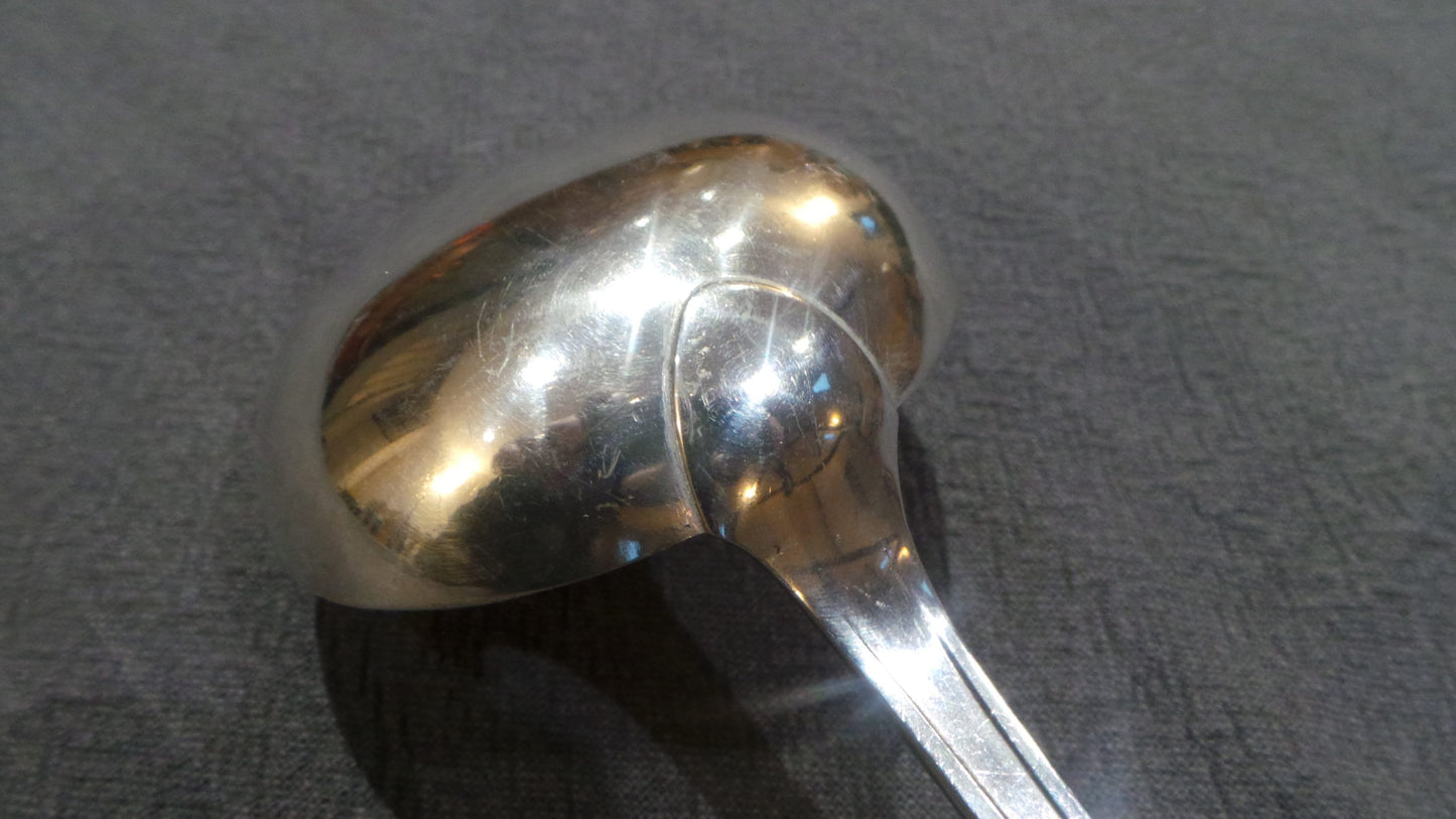 Alfenide Louche 'Métaille Blanc' Louche Cuillère à Servir- Real Luxury Alfenide (Christofle) Entièrement Marqué Chèvre et Alfenide 1935 Environ