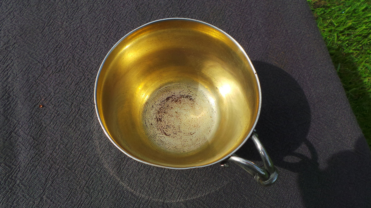 Christofle Fine Silver Plate Cup Beaker Christofle Paris Utensil Gold Washed Interior Fully Marked Silver Plate 1874-1877