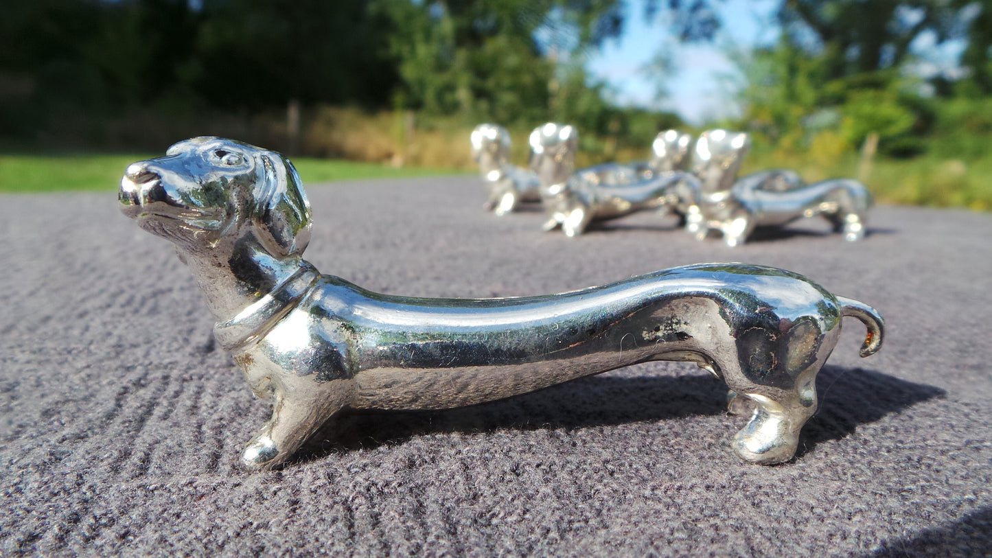 Vintage French Dog Knife Rests Dog Lover Knife Rests Ideal for Wedding Get a Long Little Doggie! Beautiful Spaniels Dachsunds Porte Couteaux