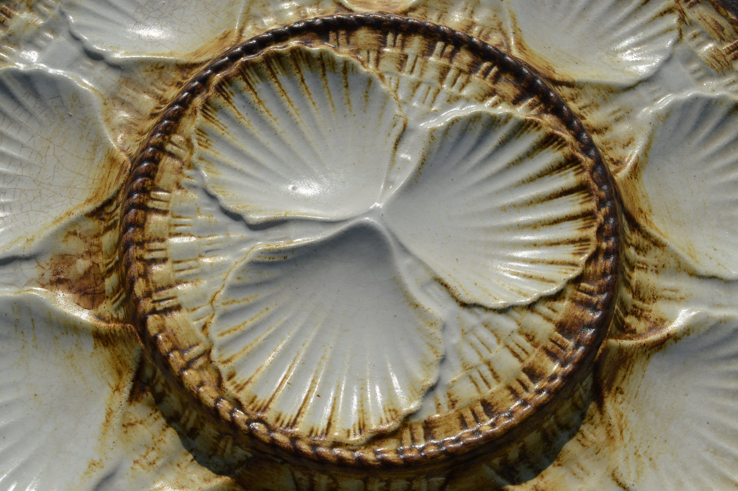 Chantilly Platter French Scollop Coquille St Jacques Oyster Mussel  or Shellfish Master Plate Made in France Chantilly - One Massive Platter