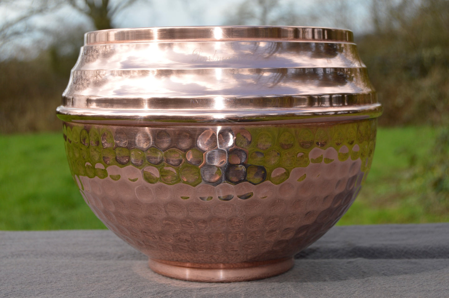 Cache Pot Art Déco Style Fine Copper Flower Pot Bowl Copper Pot Planter Jugendstil Copper Bowl Jardiniere Entièrement marqué Havard Villedieu