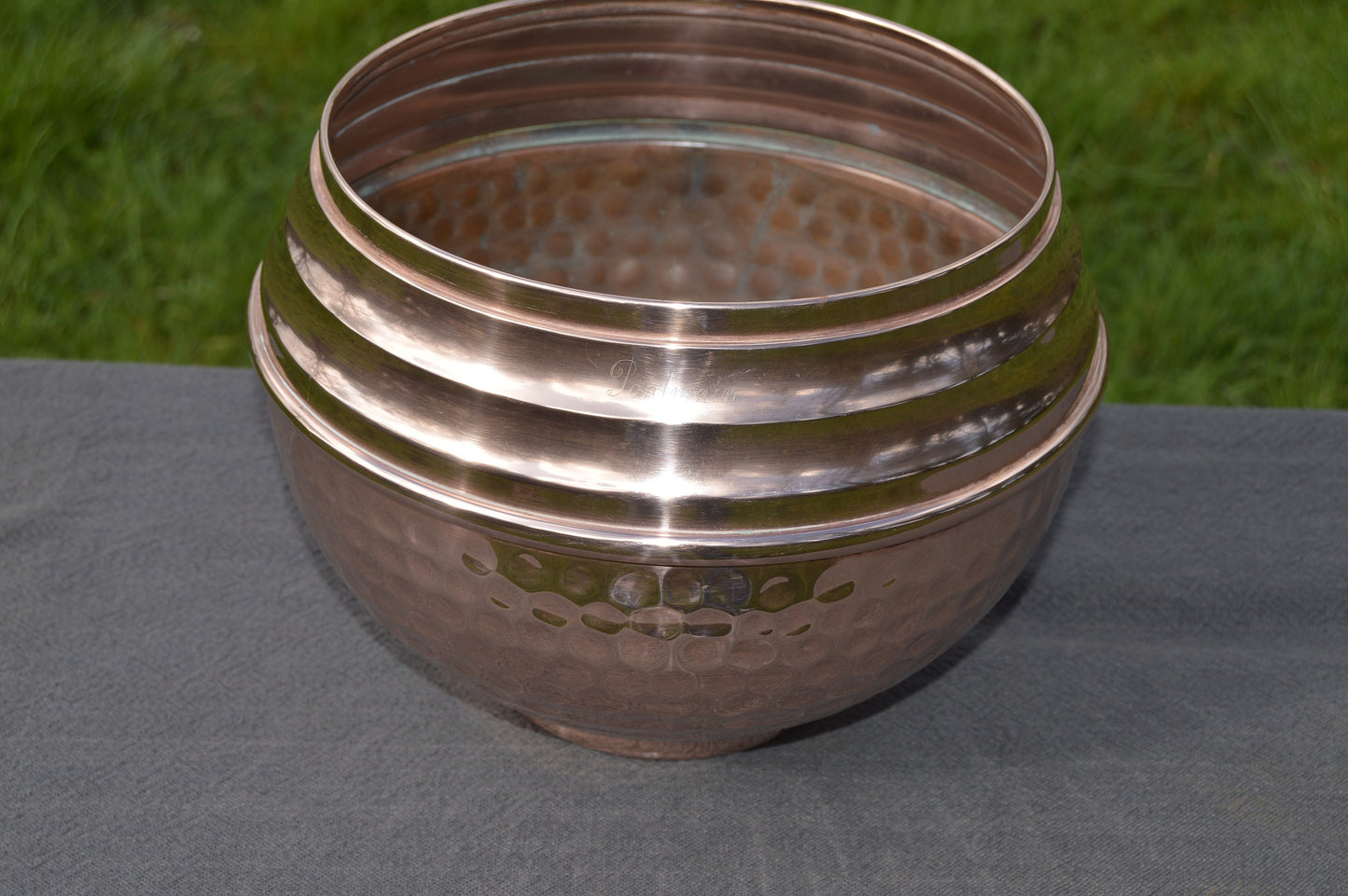 Cache Pot Art Déco Style Fine Copper Flower Pot Bowl Copper Pot Planter Jugendstil Copper Bowl Jardiniere Entièrement marqué Havard Villedieu