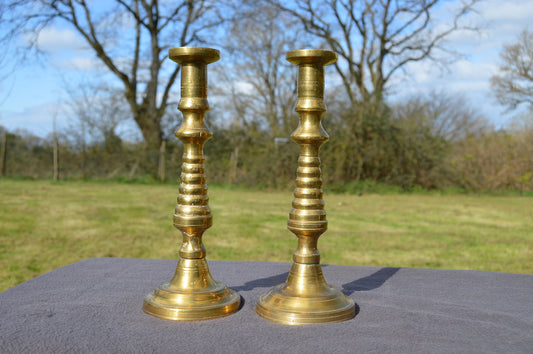Bougeoirs français vintage Français bougeoirs en laiton Français bougeoirs en bronze paire classique lourde, bonne qualité