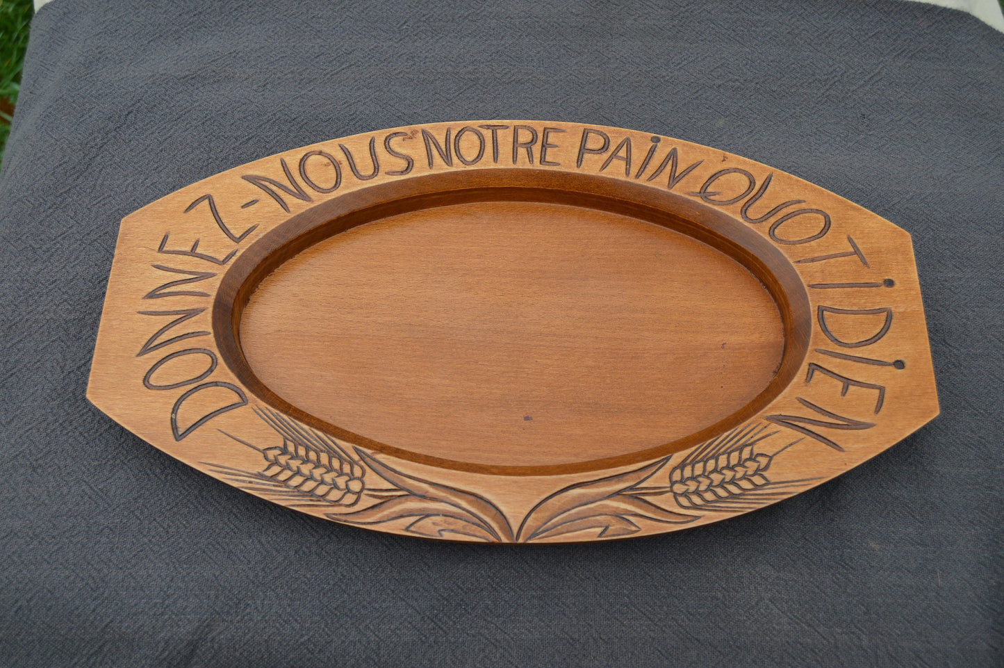 Bread Board French Antique Fruit Serving Board Beautiful Patina Hand Carved Serving Plate Wooden Platter Black Forest Style Polished