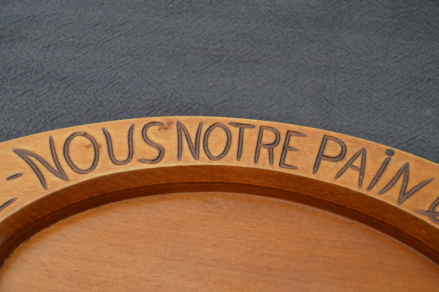 Bread Board French Antique Fruit Serving Board Beautiful Patina Hand Carved Serving Plate Wooden Platter Black Forest Style Polished