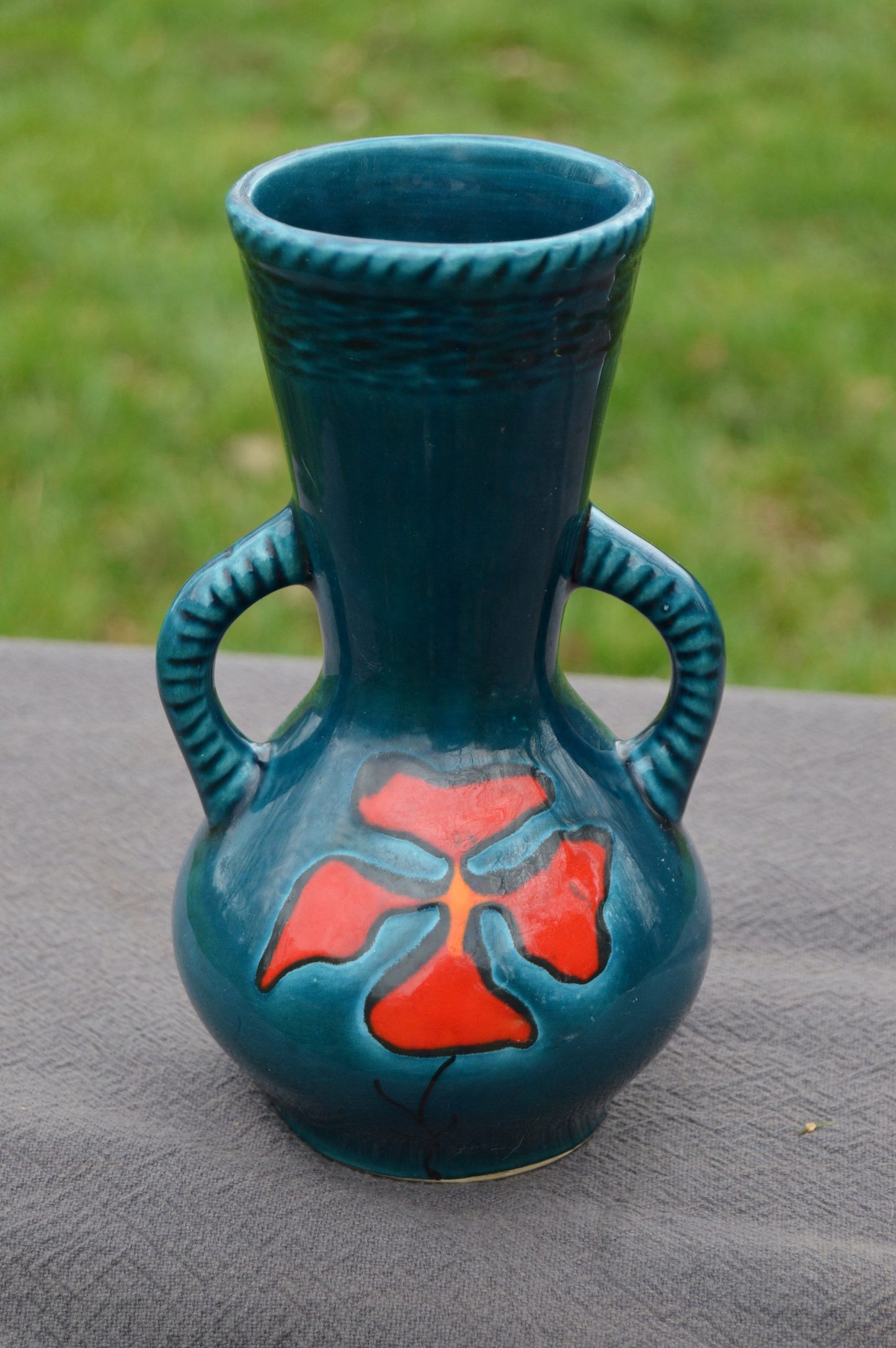 Vintage French Poet Laval of Provence Vase Fully Marked - Mid Century Modern 1960s Posy Vase