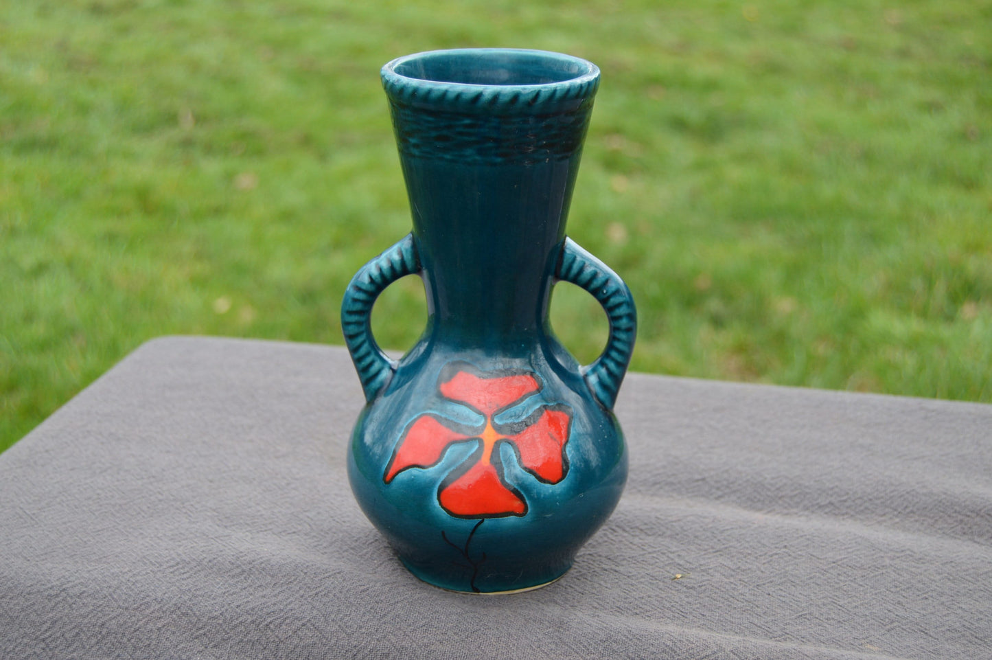 Vintage French Poet Laval of Provence Vase Fully Marked - Mid Century Modern 1960s Posy Vase