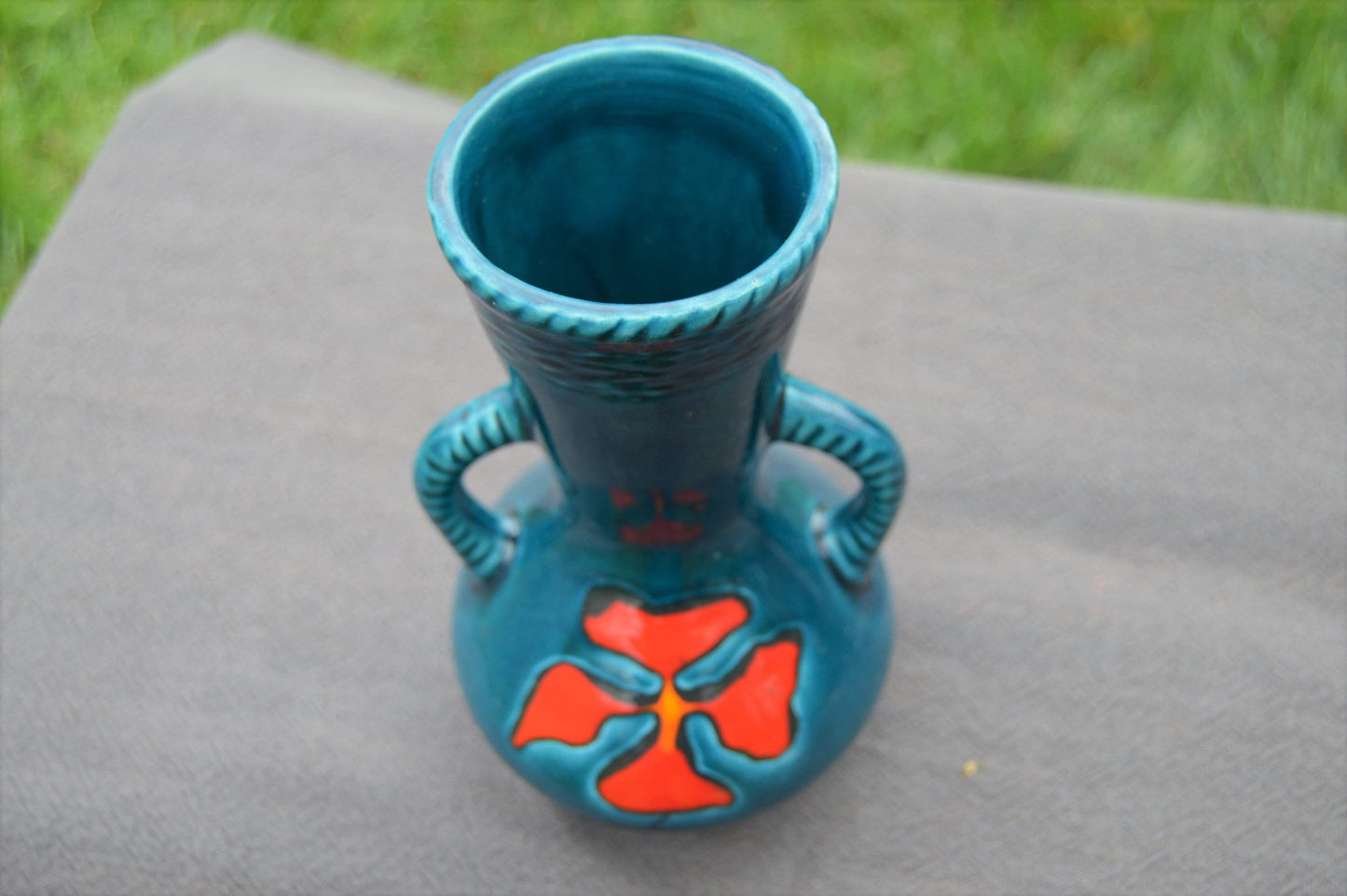 Vintage French Poet Laval of Provence Vase Fully Marked - Mid Century Modern 1960s Posy Vase