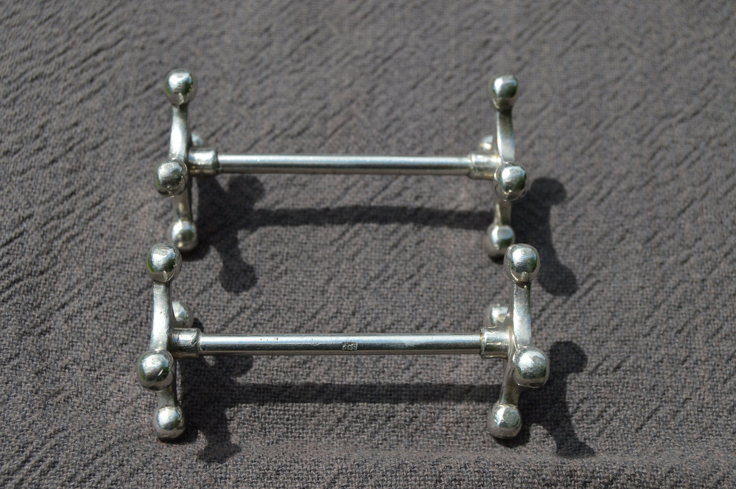 Knife Rests Silver Plate Pair Classical Style Cross Antique Collectors Item Restaurant Quality Pair Knife Rests Marked SF