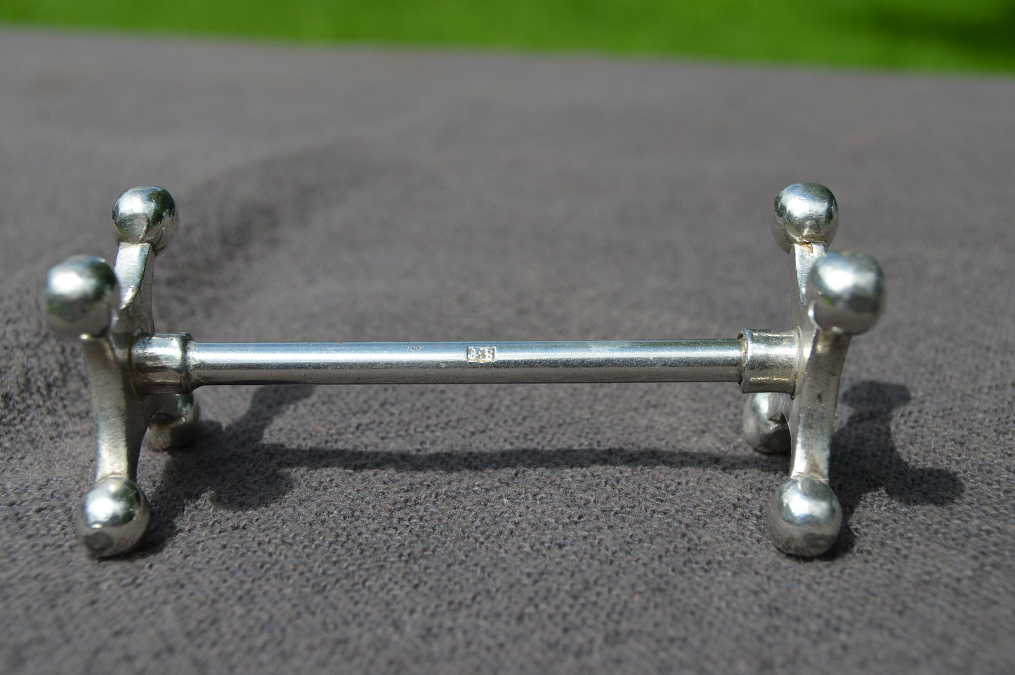 Knife Rests Silver Plate Pair Classical Style Cross Antique Collectors Item Restaurant Quality Pair Knife Rests Marked SF