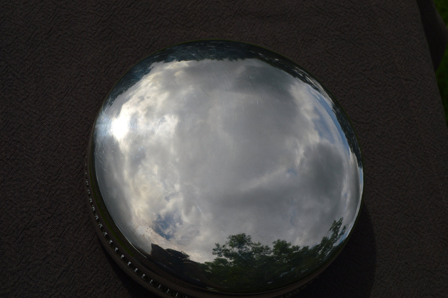 Silver Plated Box French Metal Blanc Large 19cm 17 1/2 inches Across HP Marque Beautiful Example