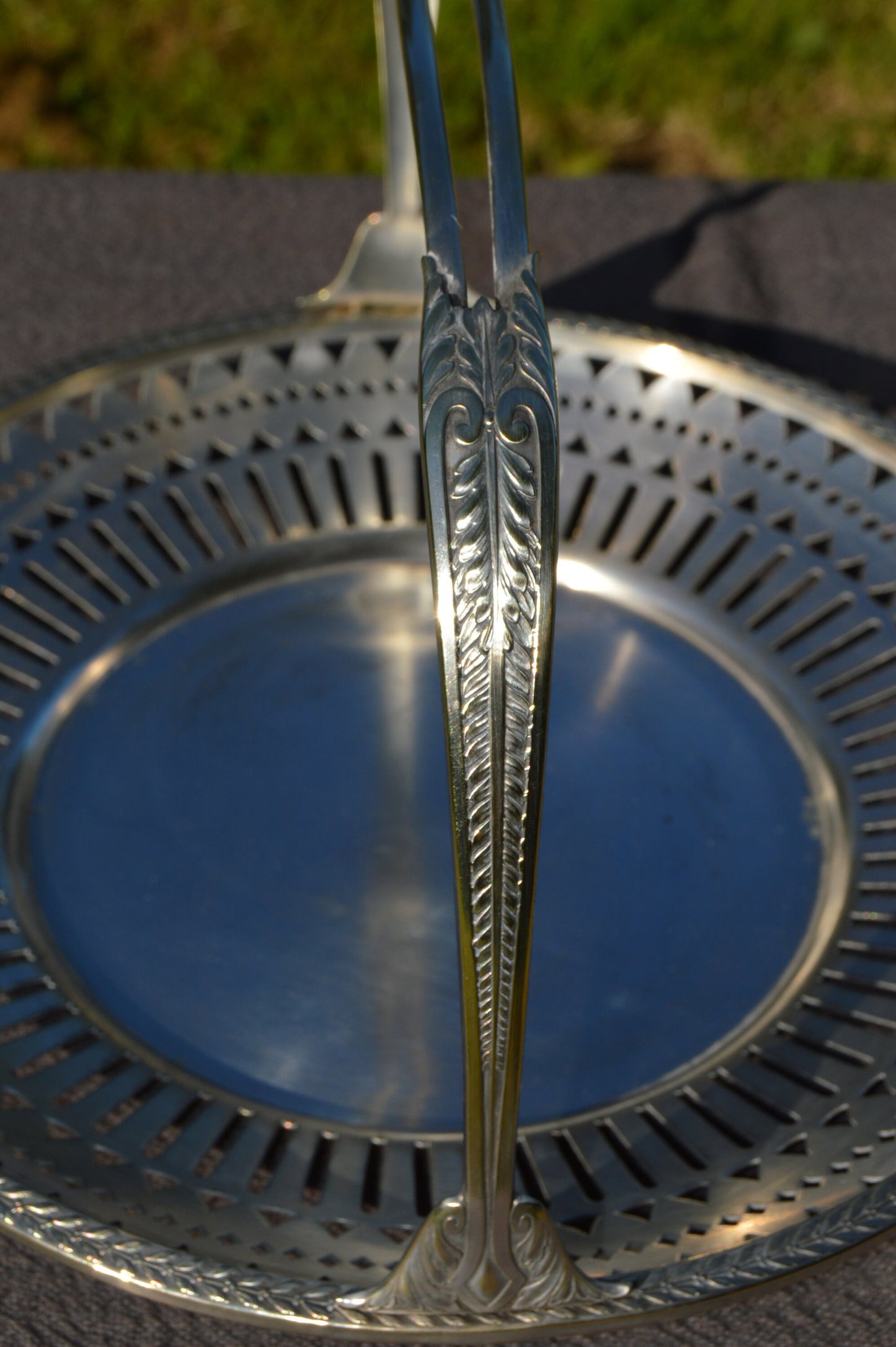 WMF German Secession Fine Silver Plate Cake Basket and Bondon Dish Art Nouveau Art Deco Utensil Table Flat Wear Jugendstil WMF Bake Off