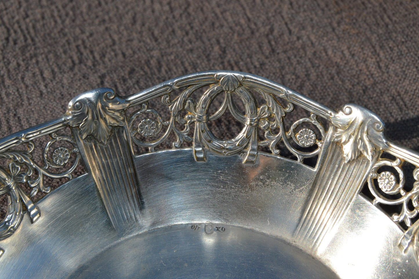 WMF German Secession Fine Silver Plate Cake Basket and Bondon Dish Art Nouveau Art Deco Utensil Table Flat Wear Jugendstil WMF Bake Off