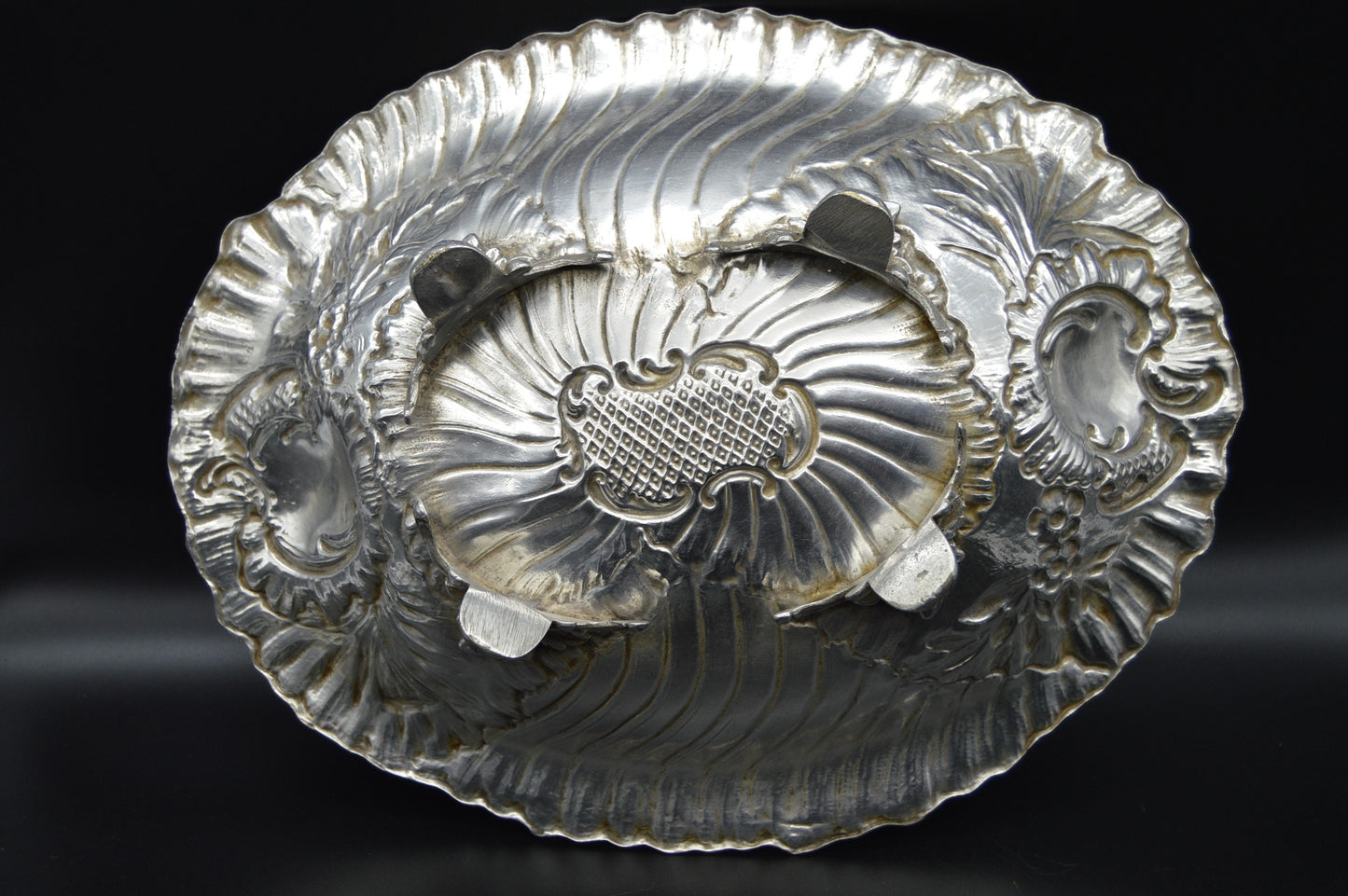 Vintage French Silver Plate Dish Fruit Bowl Beautiful Art Nouveau Design Super Table Centre Piece French Bowl No Makers Marks
