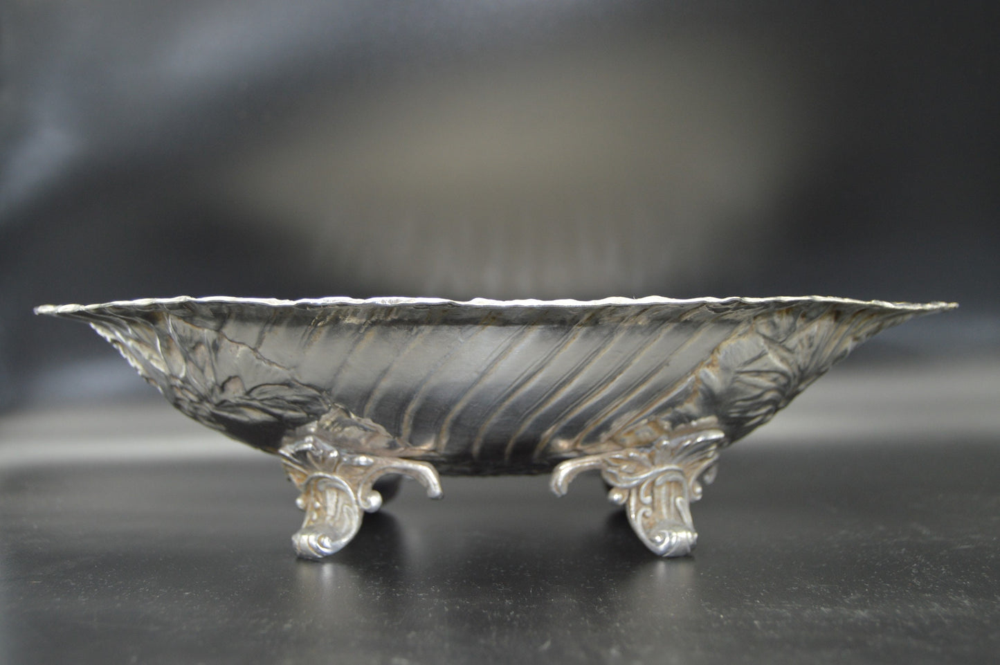 Vintage French Silver Plate Dish Fruit Bowl Beautiful Art Nouveau Design Super Table Centre Piece French Bowl No Makers Marks