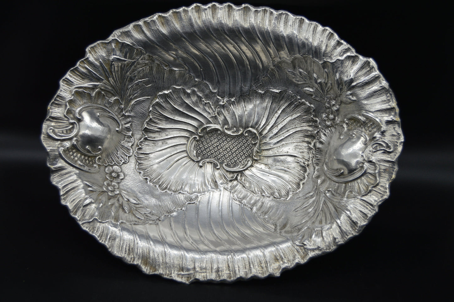 Vintage French Silver Plate Dish Fruit Bowl Beautiful Art Nouveau Design Super Table Centre Piece French Bowl No Makers Marks