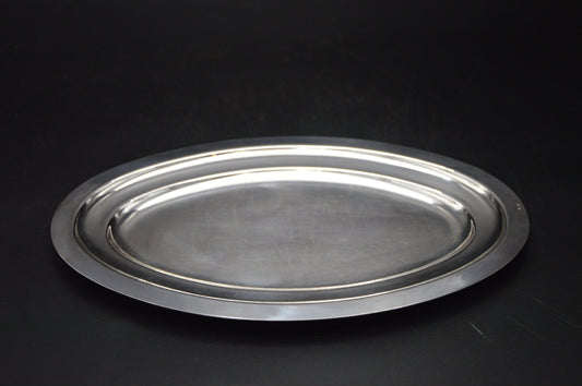 Serving Tray Platter Silver Plate Serving Plate Tray French Silver Plated Marked Makers Stamp Silver Plated Tray Minor Dents