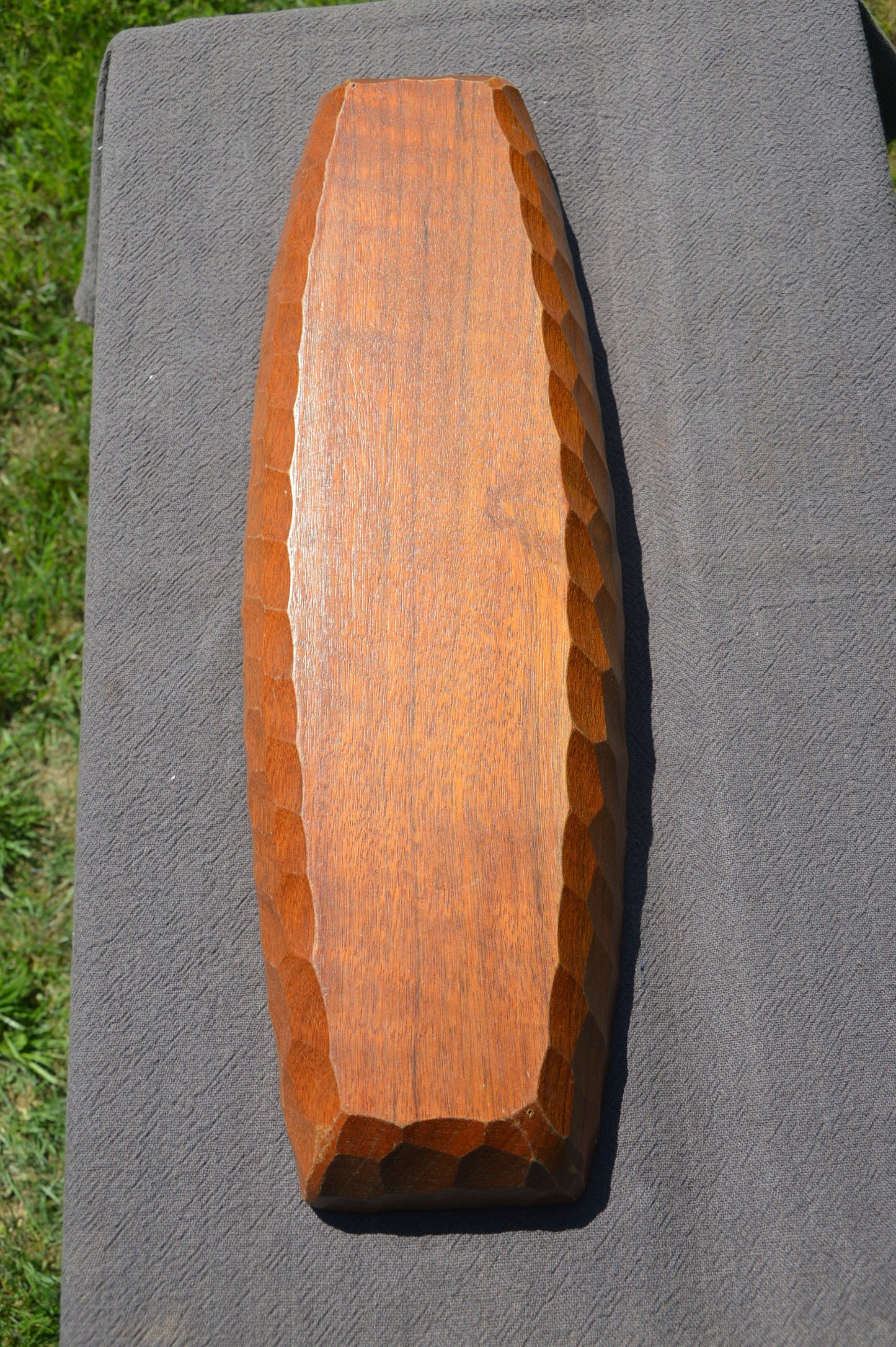 French Vintage Carved Black Forest Style Baguette Bread Serving Board Solid Wood Beautiful Patina Hand Carved Serving Plate Wooden Platter