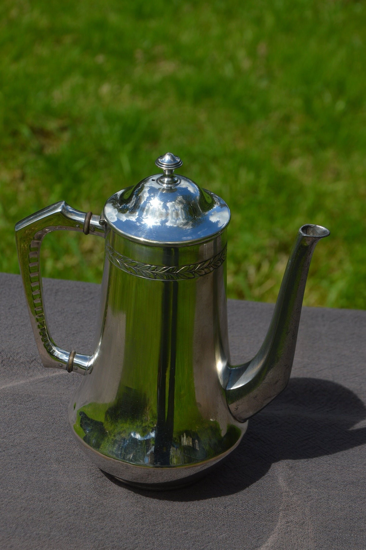 WMF WARTTEMBERGISCHE METALWARENFABRIK German Coffee Pot 07281 EP12 Cromargen Germany 1903-1920 Marked Steigneberger Hotels Tea Pot Milk Pot