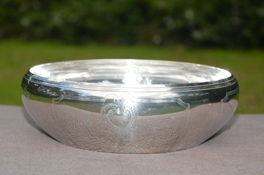 Antique French Silver Plate Dish Fruit Bowl Marked Phenix Beautiful Design French Bowl French Silver Plated Bowl France Made Dish