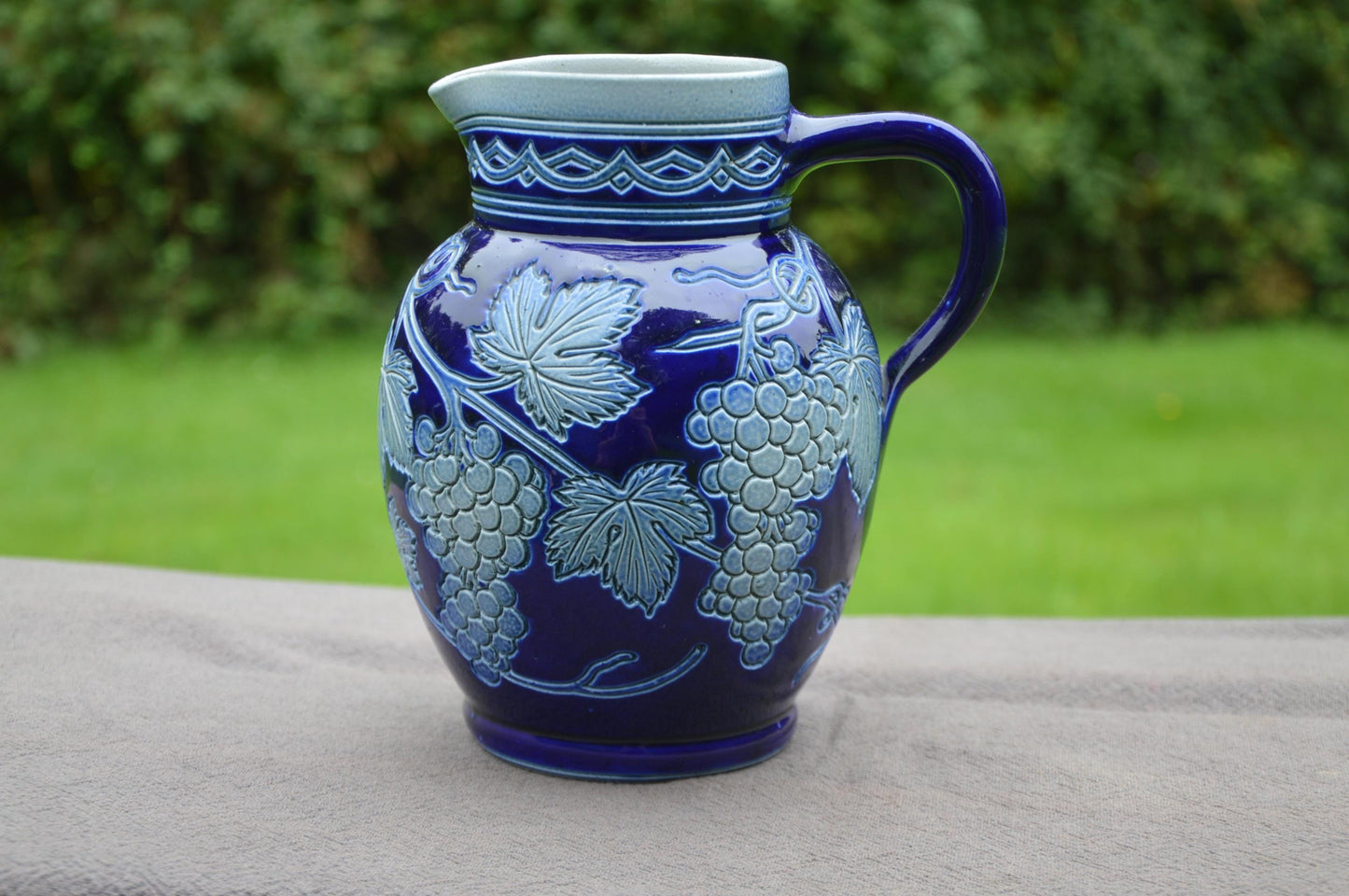 Alsace Pottery Pitcher Jug Fully Marked Betschdorf of Alsace Made by Hand Fait Main Schmitter Gris D'Alsace Robust Stoneware