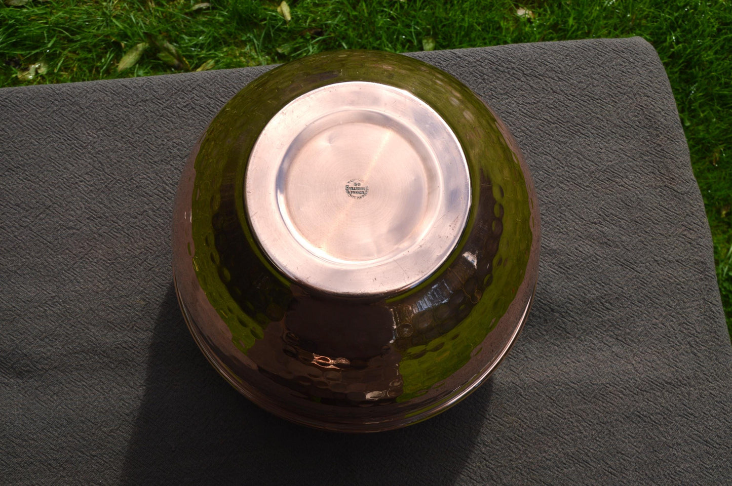 GAOR Cache Pot Art Deco Style Fine Copper Flower Bowl Copper Pot Planter Hand Made Copper Bowl Jardiniere Fully Marked Villedieu Hammered