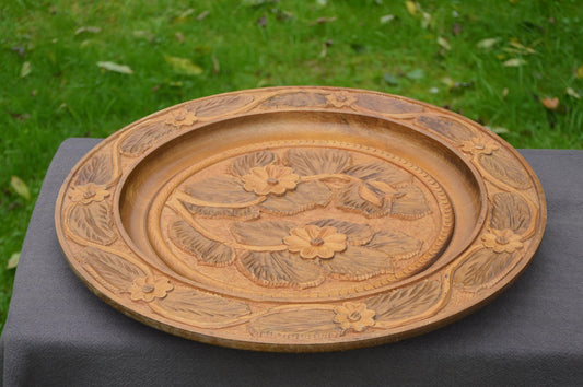 Massive Black Forest Style Bread Board French Antique One Piece Hand Carved Beautiful Patina Fait Main Serving Plate Wooden Platter