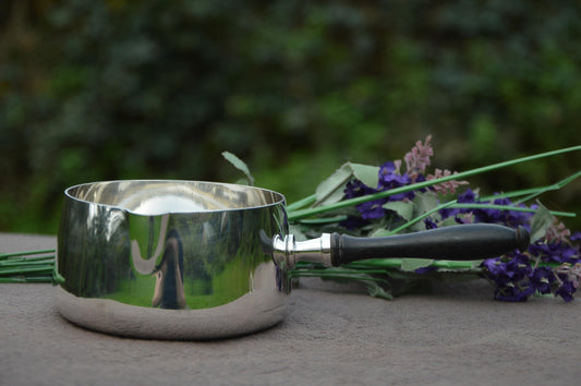 Vintage Sauce Pan Pot French Silver Plate Metaille Blanc Beautiful Example Saucepan Saucier Bakelite Handle 1.1mm Makers Mark