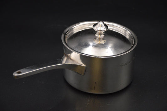 Raynaud Caluire Vintage Sauce Pan Pot French Silver Plate Metaille Blanc Beautiful Example Saucepan Saucier Metal Handle 1.6mm